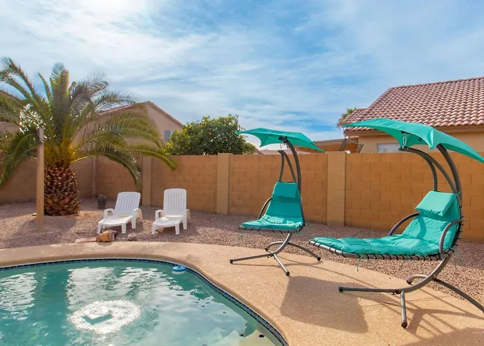 Heated Pool King Bed Firepit Work Station Casa Grande