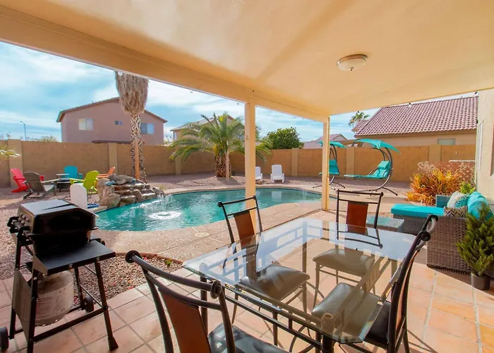 Heated Pool King Bed Firepit Work Station Casa Grande